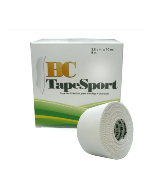 bc tape sport blanco. vendaje inelastico depotivo alta adherencia