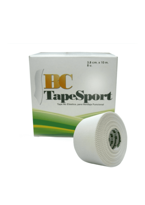 bc tape sport blanco. vendaje inelastico depotivo alta adherencia