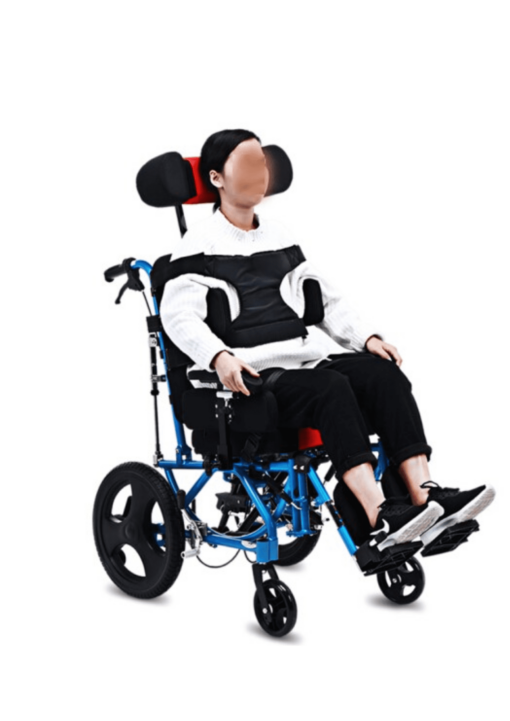 Silla de ruedas infantil reclinable hasta 45º
