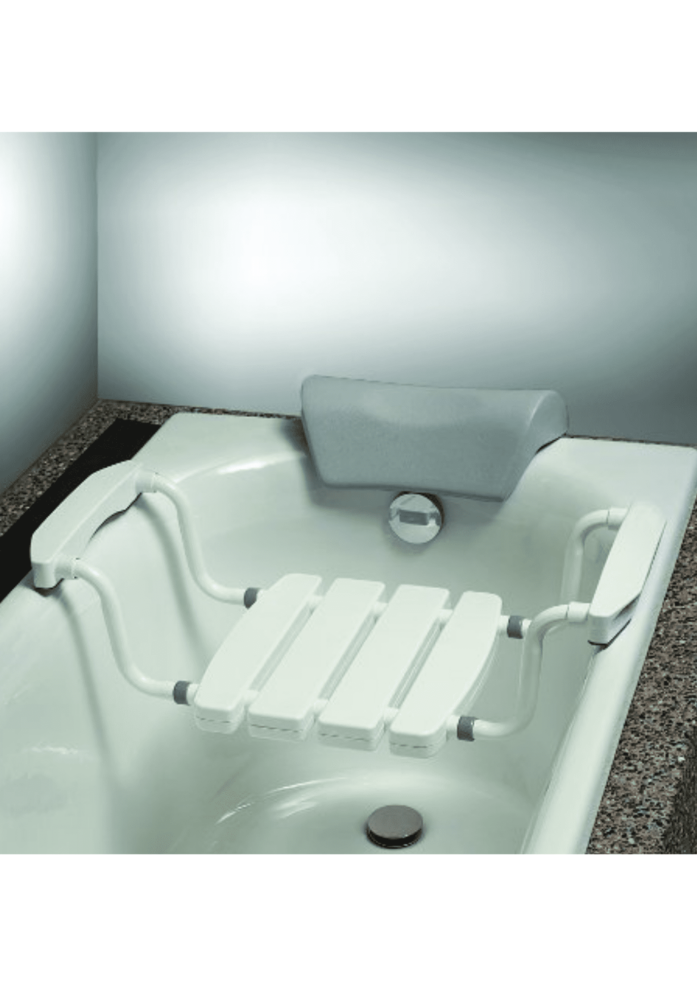Asiento de aluminio para bañera. Antideslizante