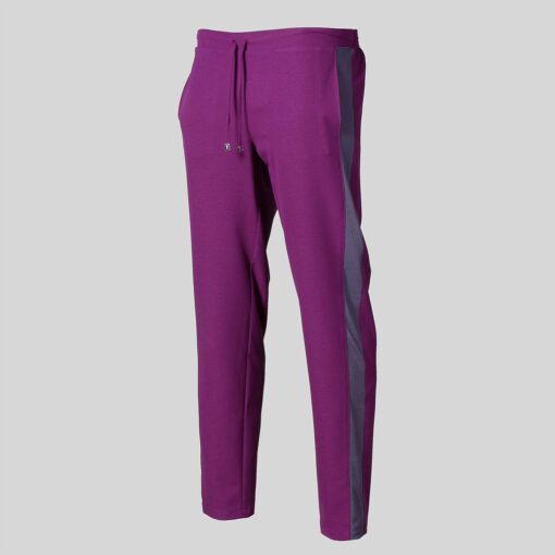 PANTALÓN COLOR MALVA, ROSA CON LINEA LATERAL. TIPO JOGGER