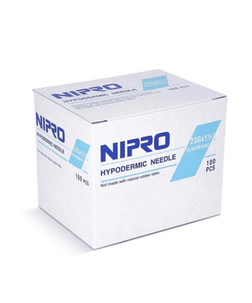 NIPRO: agujas hipodérmicas (100 unidades)