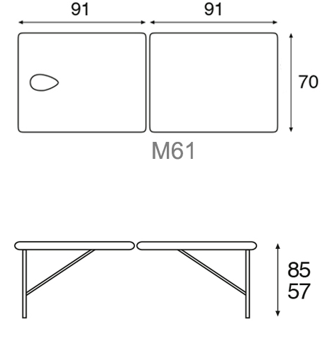 CAMILLA ECOPOSTURAL PLEGABLE LIGERA DE MADERA 182CM