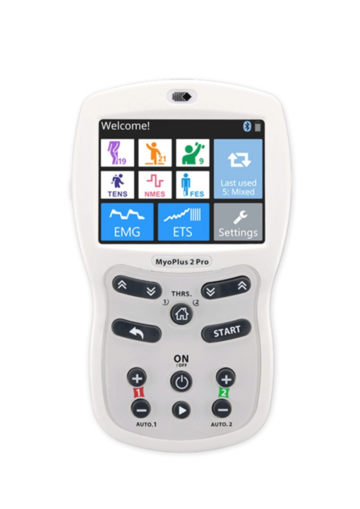 NEUROTRAC MyoPlus 2 PRO equipo de EMG con programas preconfigurados para el tratamiento de la incontinencia, desarrollo deportivo y muscular y la rehabilitación neuromuscular