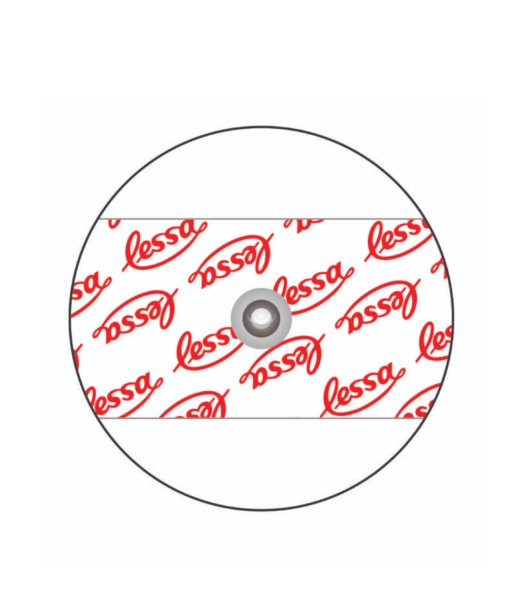 Electrodos LESSA de corchete 50 mm con gel sólido adhesivo conductor (ECG en reposo) (30 unidades o 600 unidades)