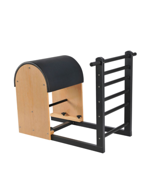 Barril de pilates con escalera y base de acero