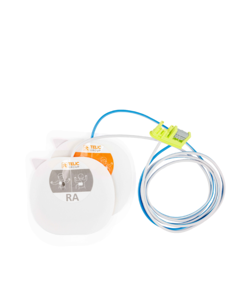 Electrodo para desfibrilación Desfi-Dormo EDC-P190 pediátrico con cable y conector compatible con equipos Zoll, modelo X Series