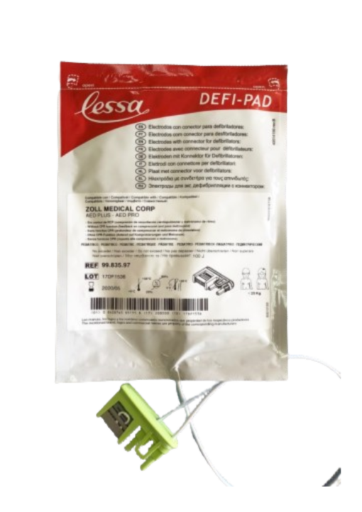 Electrodos pediátricos 25Kg para desfibrilador LESSA DEFIPAD (compatible modelo ZOLL AED PLUSPRO)
