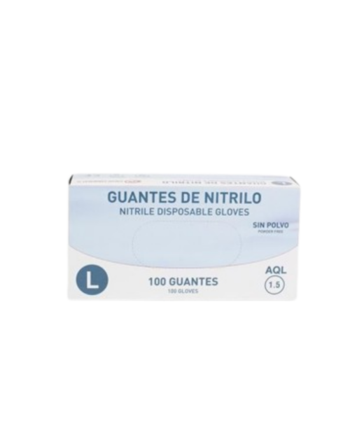 Guantes de nitrilo C+I SIN POLVO (100 unidades) (Texturado en dedos)