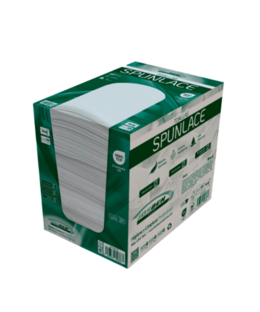 Toallas desechables SPUNLACE 30x40cm con DISPENSADOR (100 unidades)